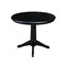International Concepts Round 36 in Rd Top Pedestal Table, 12 in Leaf, 28.9 inH, Dining Height, Black, 36 in W, 48 in L K46-36RXT-27B - alternate 2